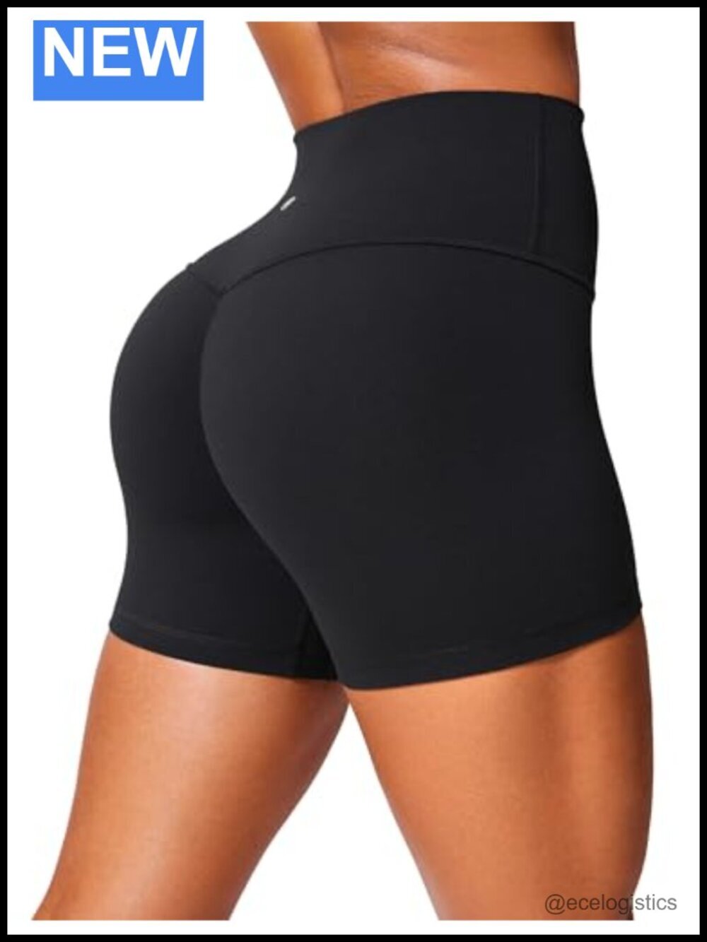 Butterlift Biker Shorts 4" Booty Scrunch High Waist No Front Seam